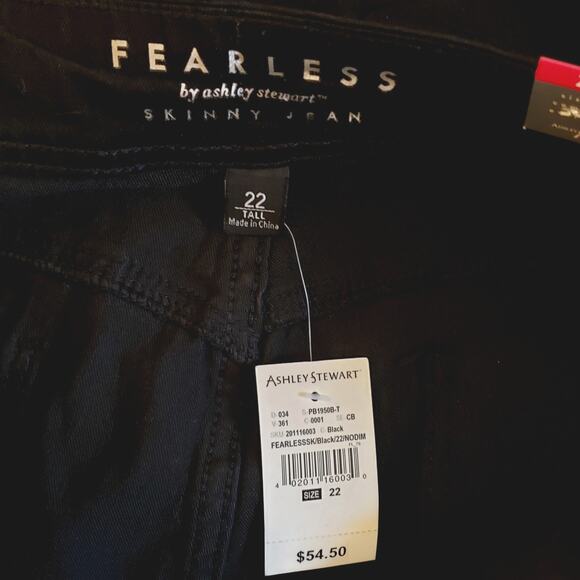 Ashley Stewart Fearless Skinny Black Jeans, Size 22 Tall - Picture 7 of 9